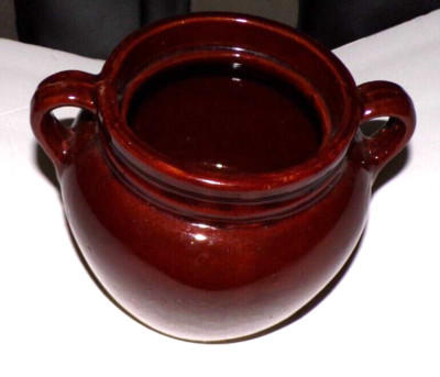 USA Brown dual handle Bean 3LB Pot 9 Height 6'' wide 5.25 depth mac3