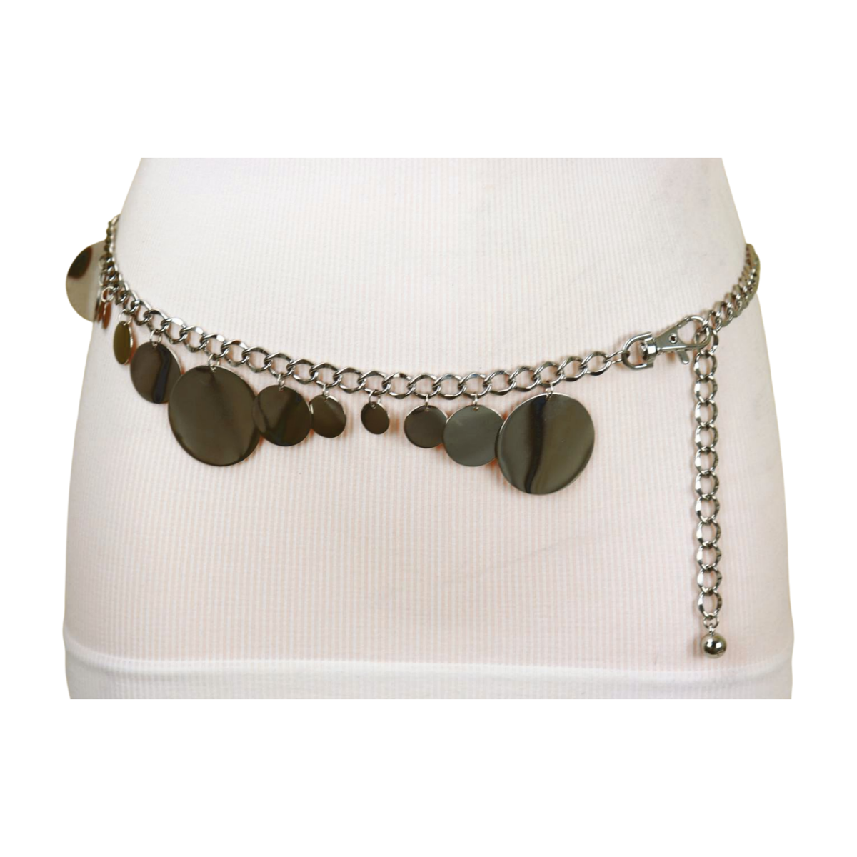 silver chain belts for dresses Women's Boho Western Heart Chain Belt