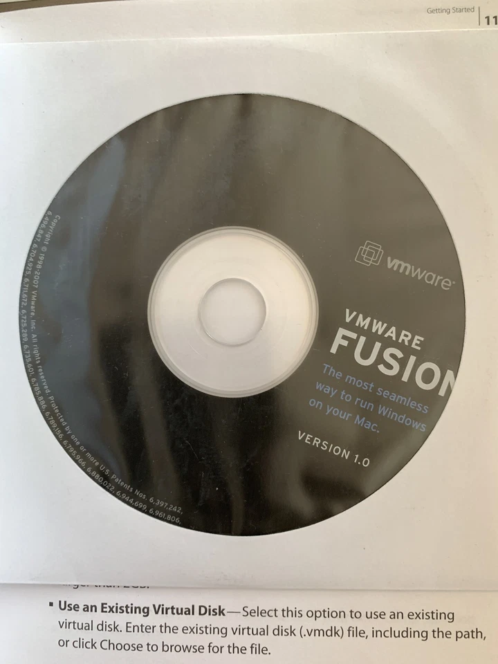 Vmware Fusion 1.0 for Mac (disc, sticker and booklet) See details. - Image 3 of 3