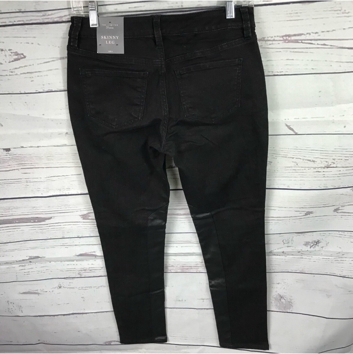 The Limited Skinny Leg Leather Patch Jeans Size 4 NWT $79 | eBay The Limited Skinny Leg Leather Patch Jeans Size 4 NWT $79 | eBay