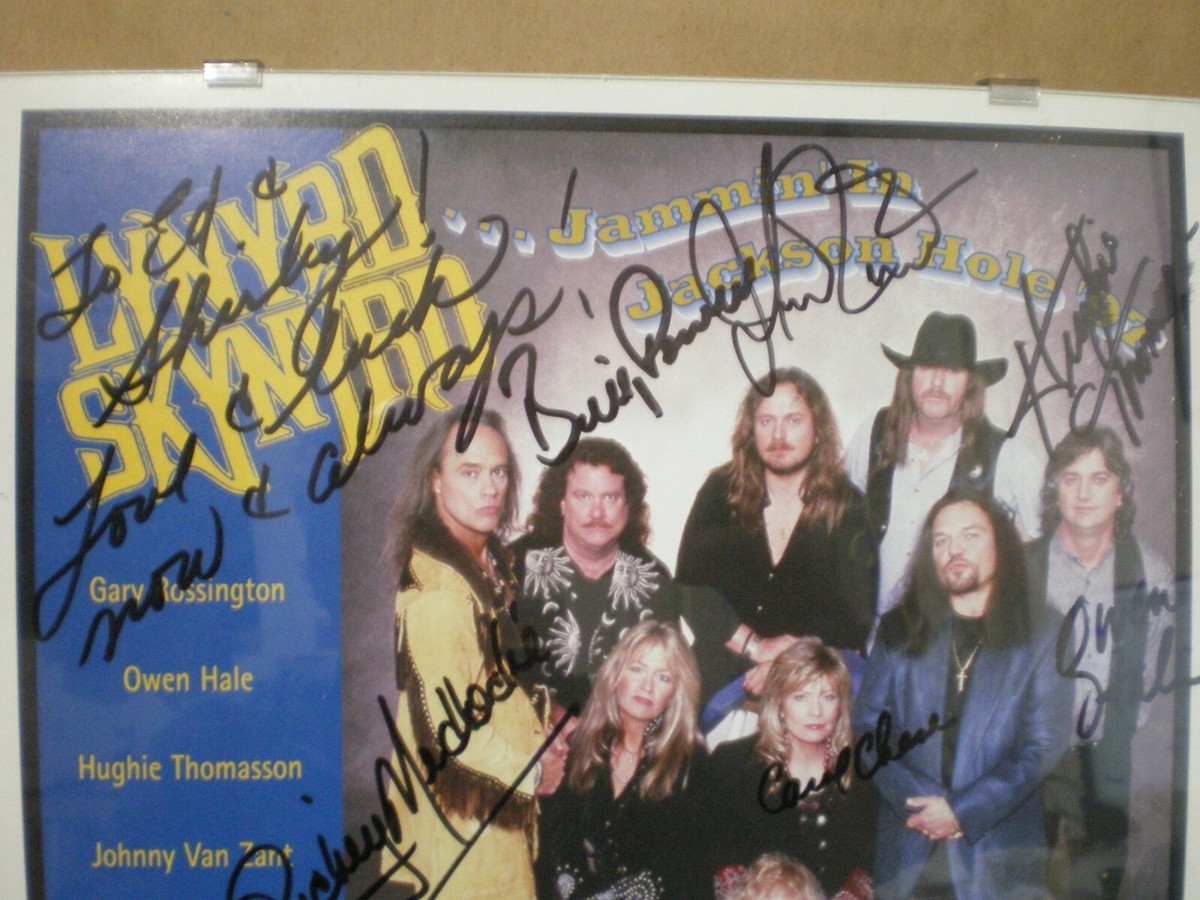 lynyrd skynyrd the rossington band ポスター Lynyrd Skynyrd Signed Poster Gary Rossington Billy Powell