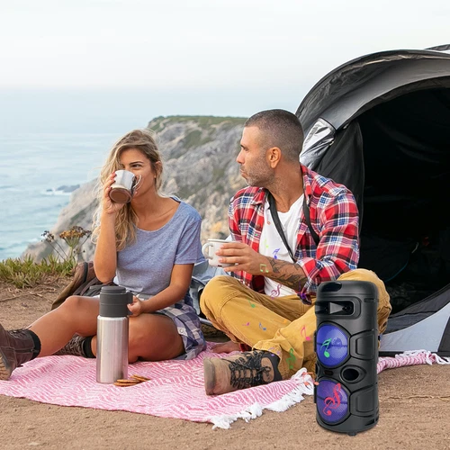 Dual 4 Portable Bluetooth Speaker BT/AUX/TWS Sub woofer Heavy Bass Sound System