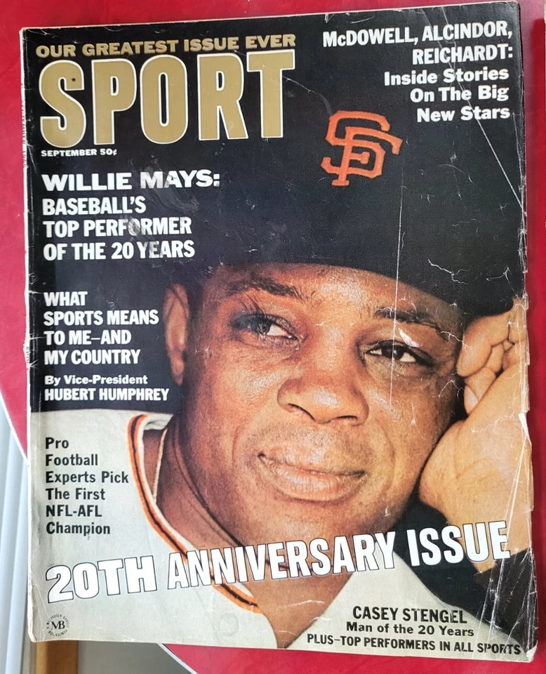 Lot Of 3, 1962 64 & 66 Willie Mays On Cover Of Magazines. Sport & Sports World  - Image 3 of 4