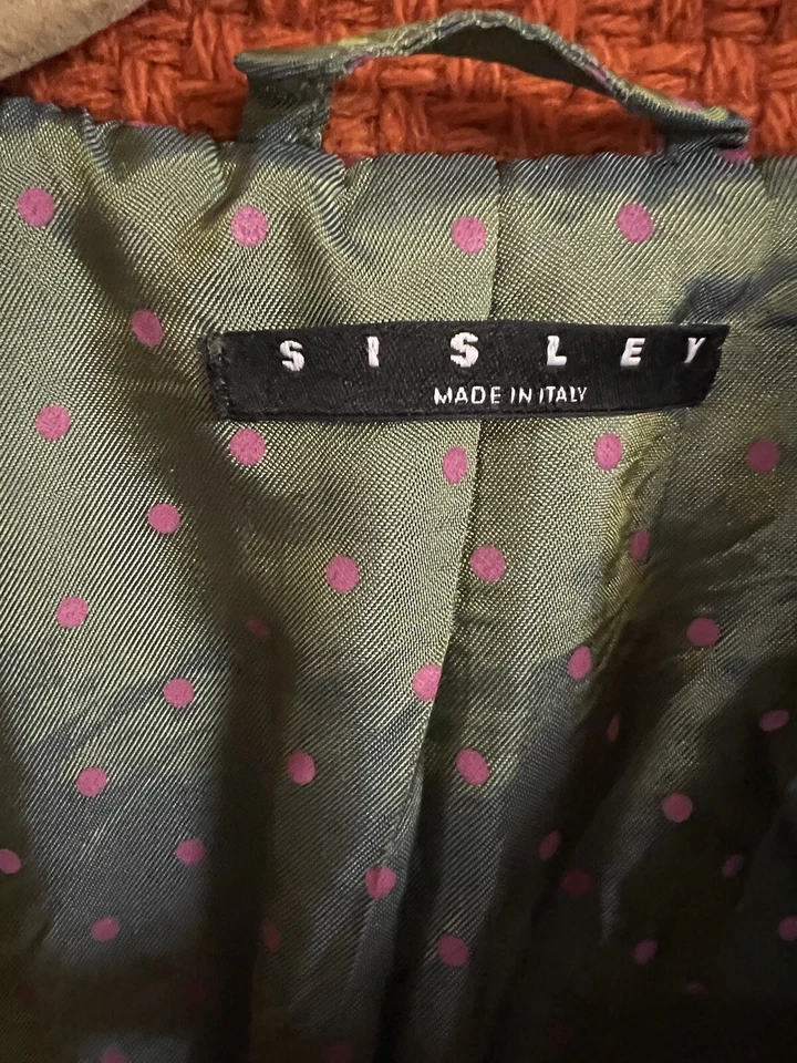 Chaqueta/Blazer Recortada SISLEY Talla 46 EE. UU. 6/8 Naranja Hecho en Italia Foto 4 de 4