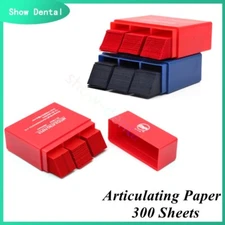 300 Sheets Dental Articulating Paper Double Sided Teeth Care Strips Blue/Red