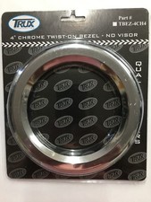 Trux TBEZ-4CH4  4″ Round Chrome Bezel  Twist On / Lock On