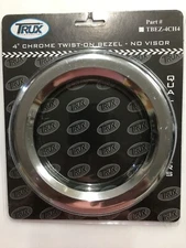 Trux TBEZ-4CH4  4″ Round Chrome Bezel  Twist On / Lock On