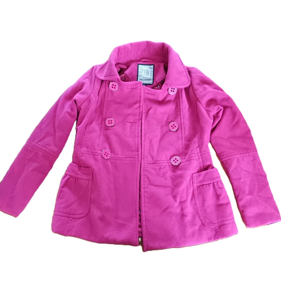 Барби розовый горошек пальто милый девчонка полкадот с подкладкой куртка кокетка Barbiecore - Изображение 2 из 4