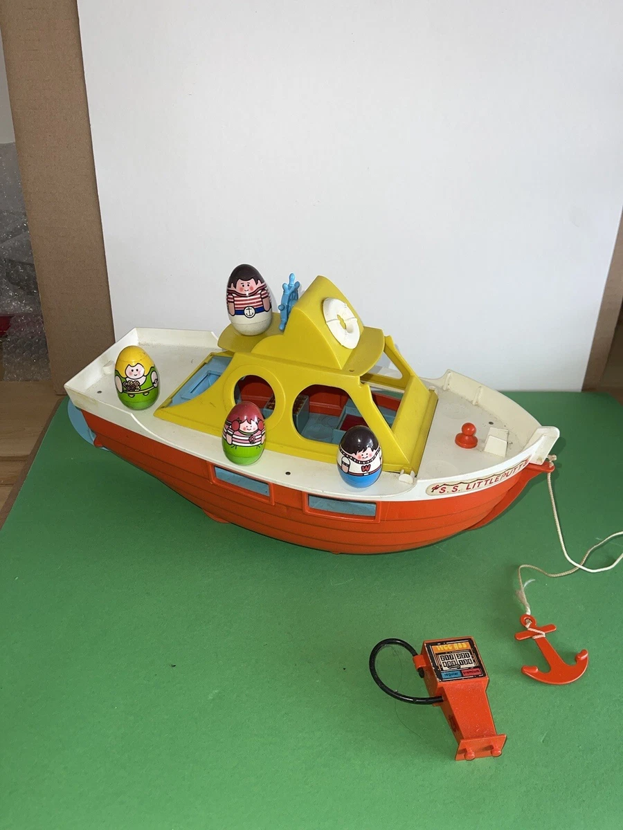 Vintage Hasbro Weebles Boat ship SS littleputt marina beach fishing cruise  toy