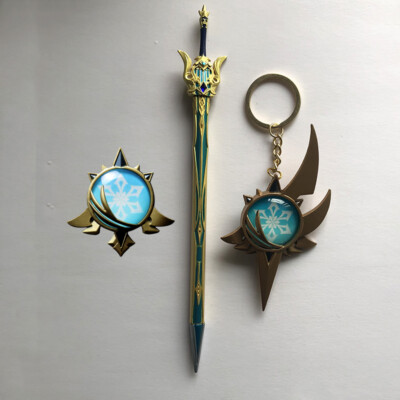 Sonsoke Genshin Impact Vision Inazuma Portachiavi Merch God's Eye Time Gem Game Character Cosplay Portachiavi Ciondolo Accessori Elementale Gemma Regalo (Anemo