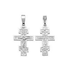 Kreuz Anhänger aus 925er Silber -orthodox- SILBER KREUZ Крест из серебра