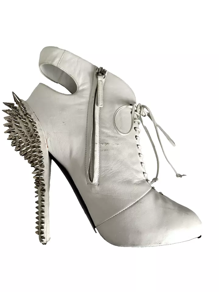 Giuseppe Zanotti White Leather Boots Size 39 - Image 2 of 4