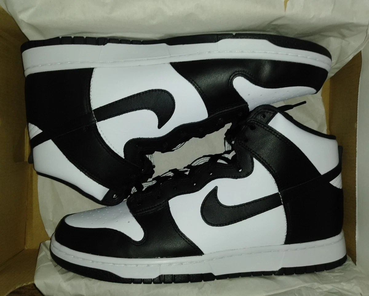 Nike Dunk Hi Retro 'Panda' White/Black-Total Orange DD1399-105 Men's Size 12