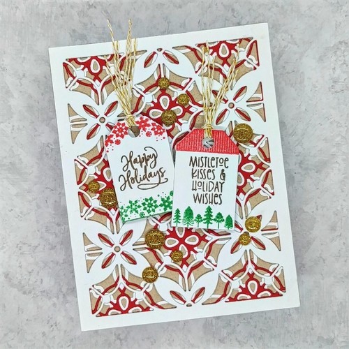 NEW LDRS Creative Clear Stamps Christmas Gift Tag Stack Stamps - Picture 3 of 3