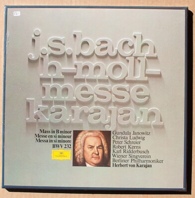 Johann Sebastian Bach H Moll Messe Karajan Neu Vinyl (Original verschweißt)