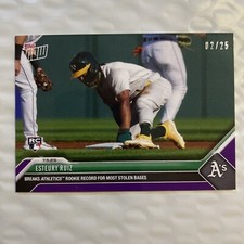 Esteury Ruiz - 2023 MLB TOPPS NOW Card 528 - Purple Parallel 02/25 RC
