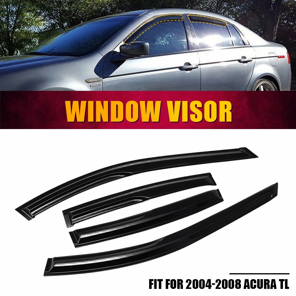 4PCS Side Window Vent Visors for 2004-2008 Acura TL Rain Wind Deflectors
