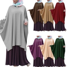 Muslim Women Loose Dress Tops Kaftan Islamic Abaya Kaftan Ramadan Robe Shawl Eid