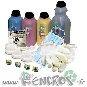 Recharge toner 4 couleurs pour Lexmark CX410 et CX510