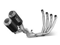 Kompletter Auspuff Mivv Sport MK3 Edelstahl Schwarz FÜR Honda CB 650 F 2014-201