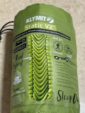 Brand NEW Klymit Static V2 Sleeping Pad Green Backpacking Camping Air Mattress