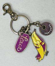 The Sak Sakroots Handbag Yellow Bird Peace Key Chain Ring Bag Charm Enamel