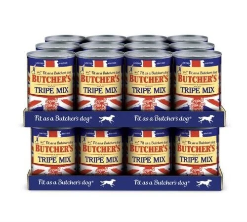 Butchers: Tripe Mix (24 x 400g Tins) Dog Food Nutrition Health Best Meat Diet
Opens in a new window