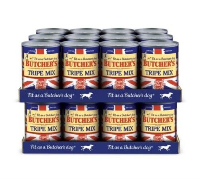 Butchers: Tripe Mix (24 x 400g Tins) Dog Food Nutrition Health Best