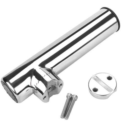 2X 316 Stainless Steel Clamp on 7/8"-1" Fishing Rod Holder Adjustable Rod Holder - Picture 4 of 7