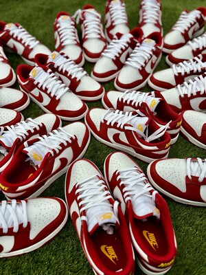 Size 8.5 - Nike Dunk Low Gym Red | eBay