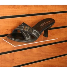 200 Slatwall Shelves Shelf Shoe 4" x 10" Retail Display Flat Clear Acrylic