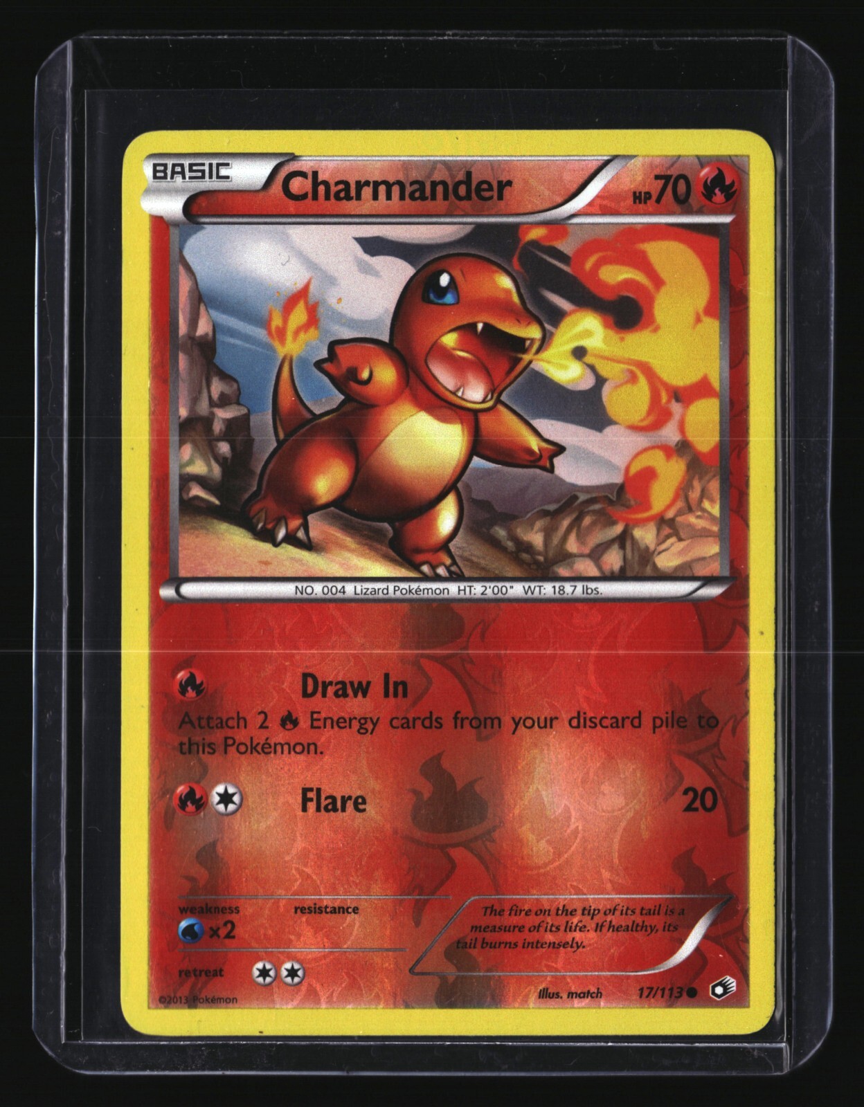 Pokemon CHARMANDER 17/113 (Reverse Holo) Legendary Treasures - LP/Light Play