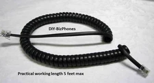 Charcoal (Black) 9Ft Handset Cord for NEC SL1100 SL2100 Phone IP4WW 12TXH 24TXH