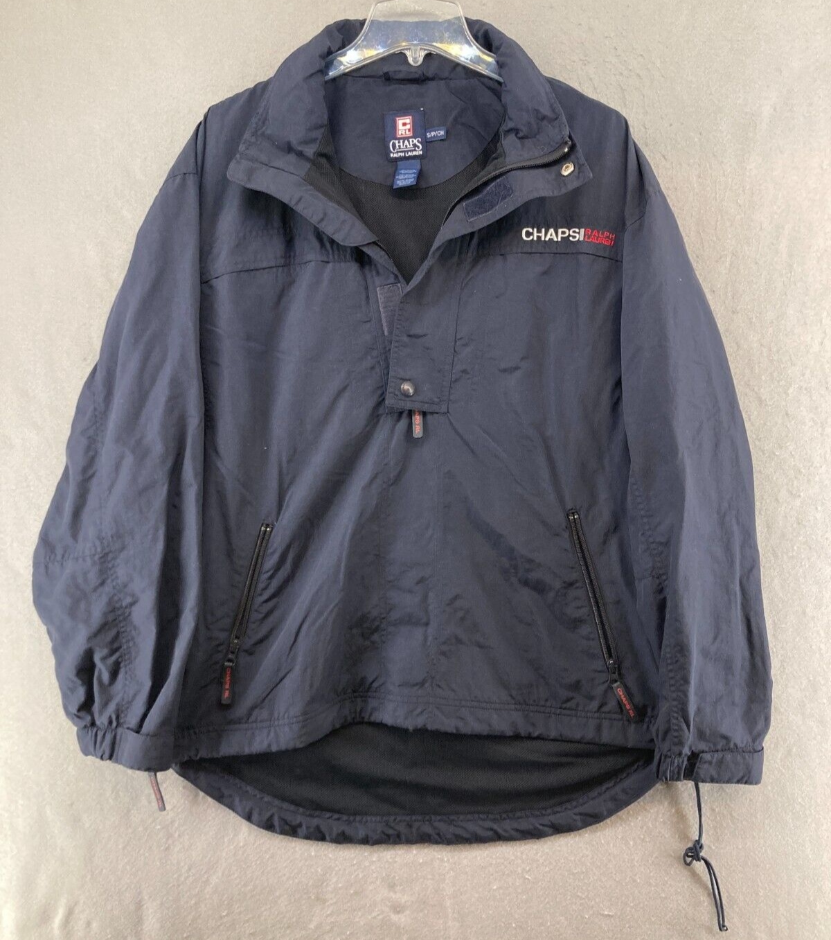 FILA Giacca da uomo Chaps Ralph Lauren piccola pullover blu frangivento sport