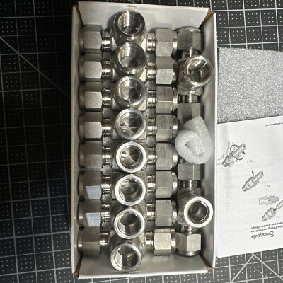 Raccordo A T Swagelok In Acciaio Inox – Tubo 3/8 OD X 1/4 FNPT – SS-600-3TTF - Foto 5