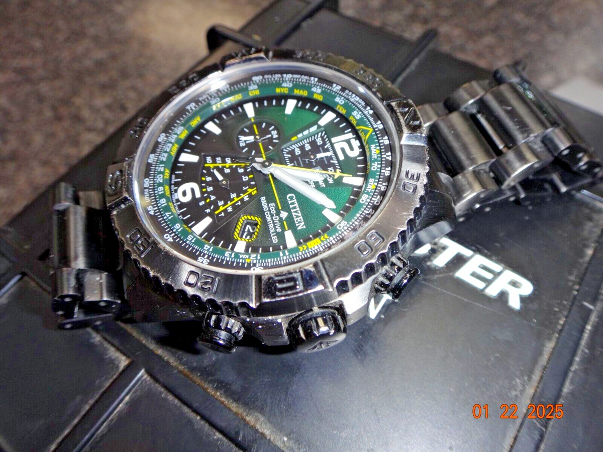 Citizen Promaster Navihawk H804-S126789 48mm Green Dial w/ Box | eBay
