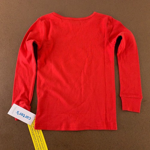 Carters Girls Size 7 Red Holiday Sweet Dreams Long Sleeve Pajama Top NWT - Picture 4 of 8