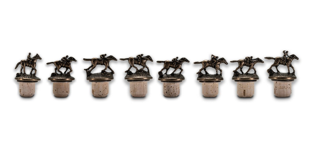 Blanton's Bourbon Complete GENUINE Set of 8 Bottle Stoppers NEW
