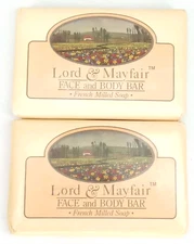 Vintage Lord & Mayfair Face And Body Bar French Milled Soap Set Of 2