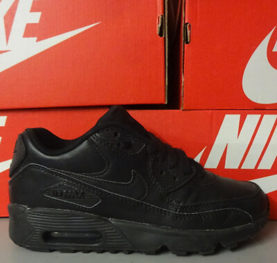 NIKE Air Max 90 LTR *TRIPLE BLACK* 2018 EUR 36 UK 3,5 Guter Zustand TOP