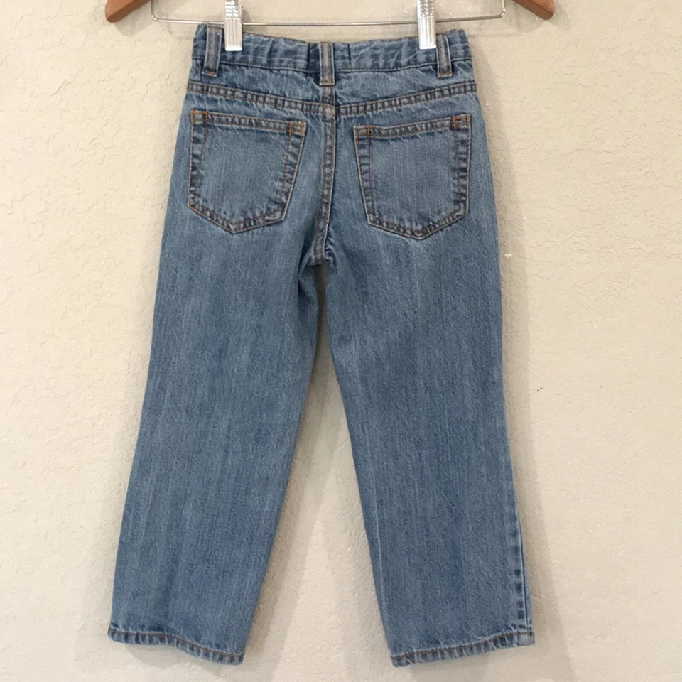 Toughskins Boys Sz 5 Relaxed Fit Jeans Adjustable 100% Cotton Denim - Image 3 of 4