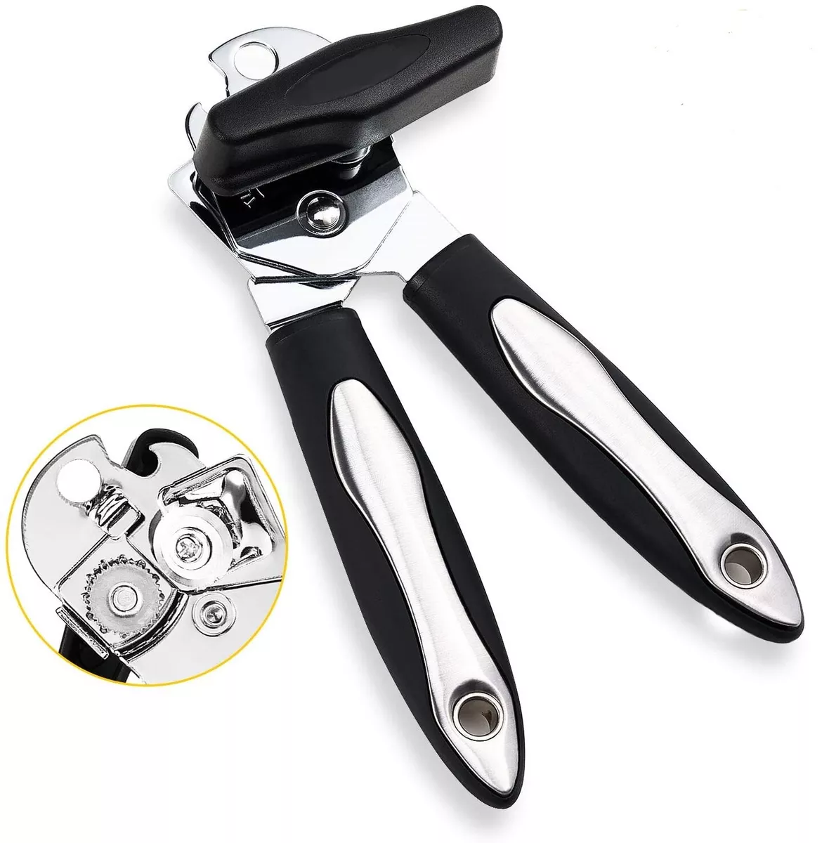 Can Opener,Professional 3-in-1 Multifunctional Manual Can Openers Bottle Opener,Kitchen Durable Stainless Steel Heavy Duty Can Opener Smooth Edge