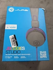 JLAB JBuddies Studio Over Ear Folding Kids Headphones Black& Purple