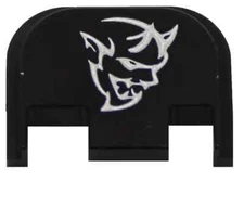 Demon Engraved Slide Back Plate Aluminum Made USA for Glock 42