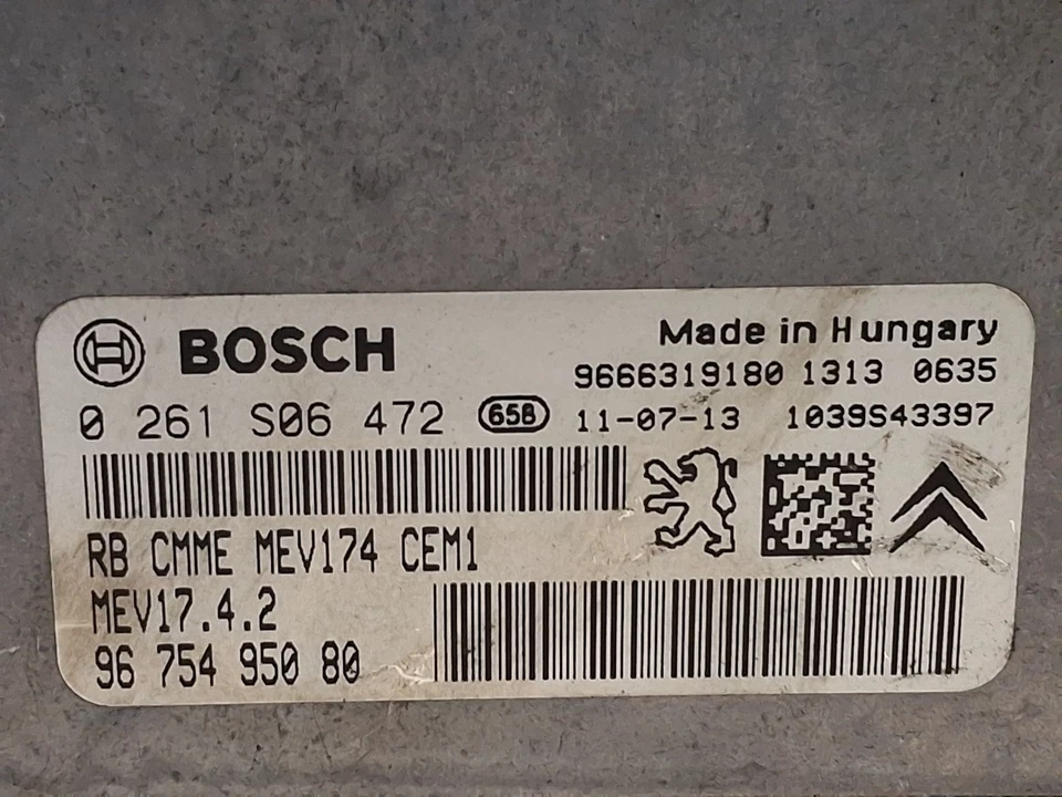 9675495080 CENTRALITA MOTOR UCE / 0261S06472 / 2588498 PARA PEUGEOT 207 CC WD_ - Immagine 2 di 4