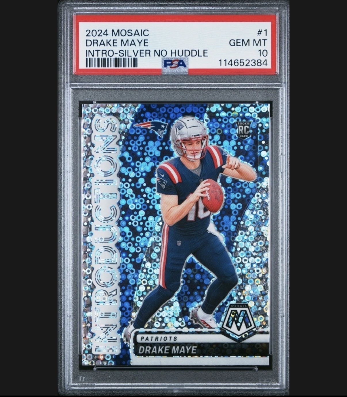 2024 PANINI MOSAIC INTRODUCTIONS #1 DRAKE MAYE INTRO-SILVER NO HUDDLE PSA 10 GEM