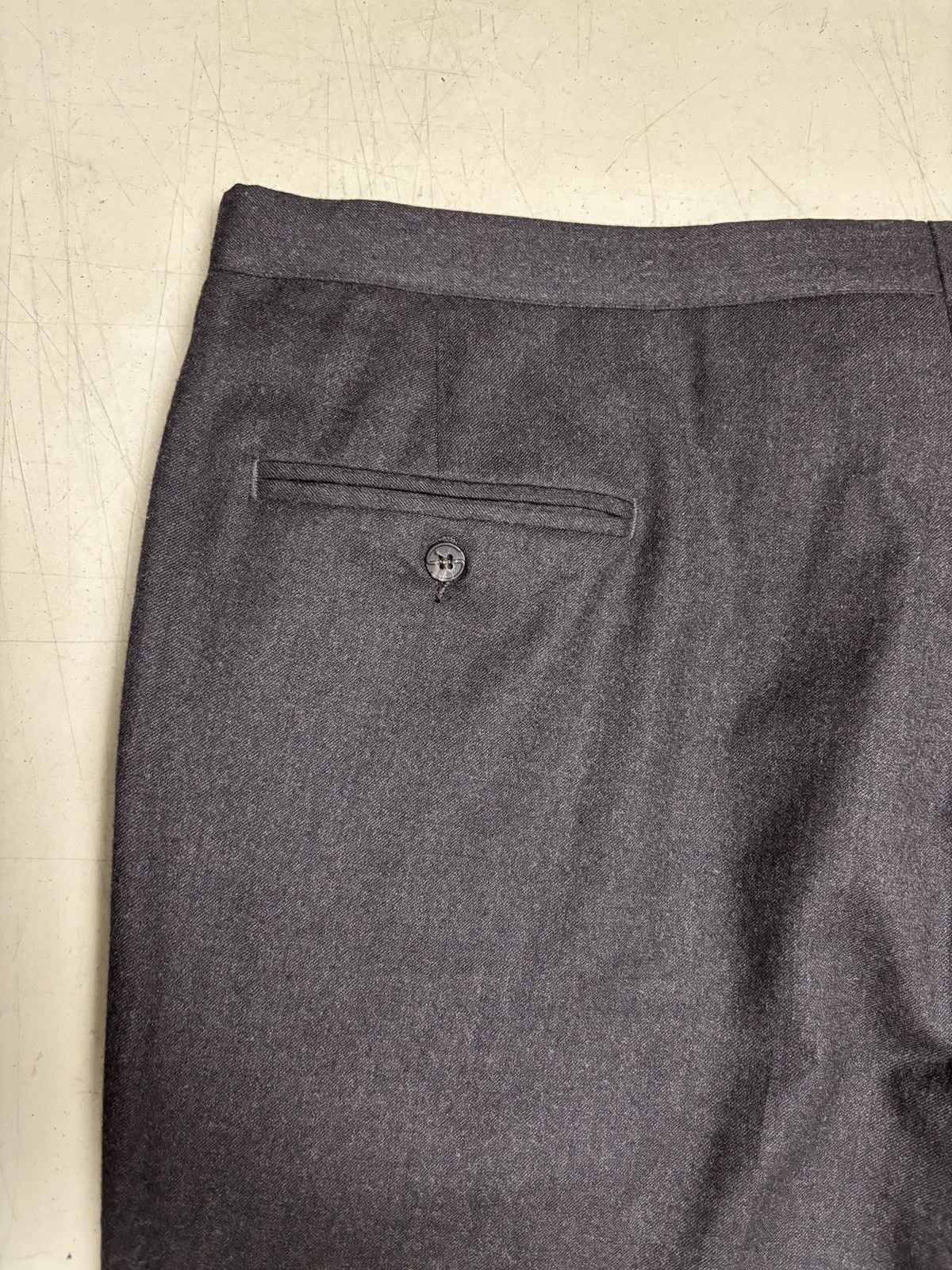 Wool Flannel Pants Mens 38x31 Brown Dress Trousers Vintage Old Money High Rise image 7