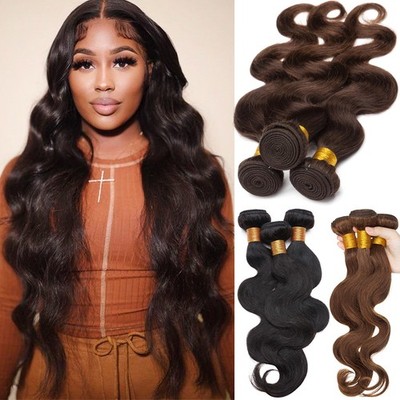 Hand-Tie Russian Remy Human Hair Extensions Skin Weft Body Wave Black Blonde US