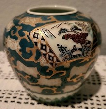 陶瓷多色老式原版古董日本花瓶| eBay