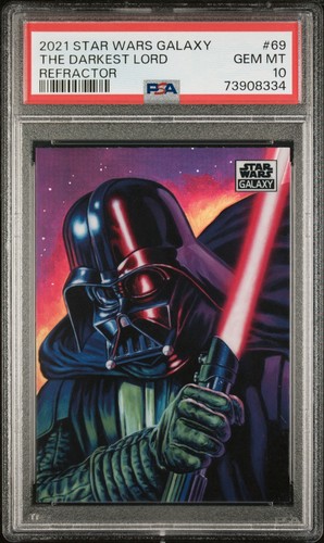PSA 10- 2021 Topps Chrome Star Wars Galaxy The Darkest Lord Refractor #69